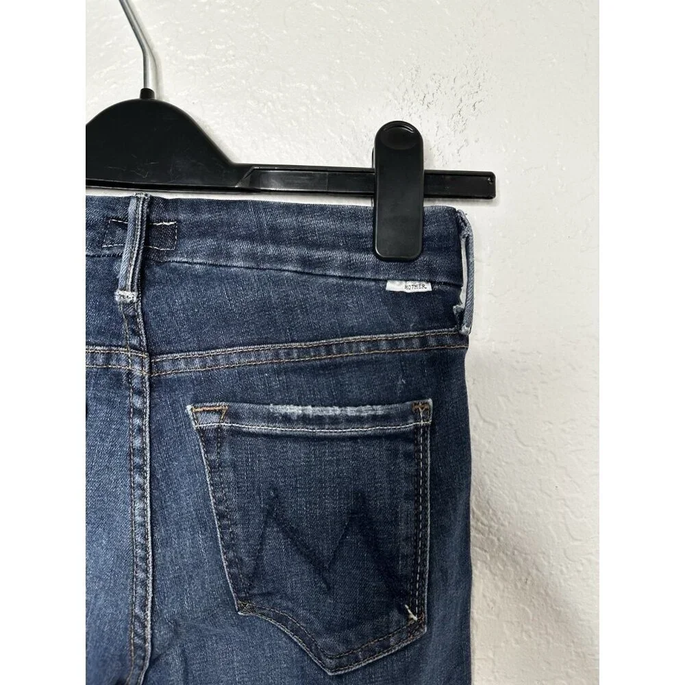 Mother Looker‎ Ankle Fray Denim Stretch Jeans